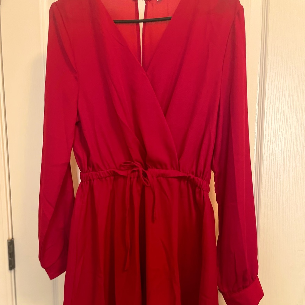 Cutest fall romper! Eye-catching red! Turn heads this fall!